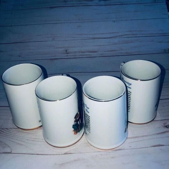 Norman Rockwell mugs 1985 For A Good Boy, River Pilot,Braving The Storm,… - Picture 13 of 14